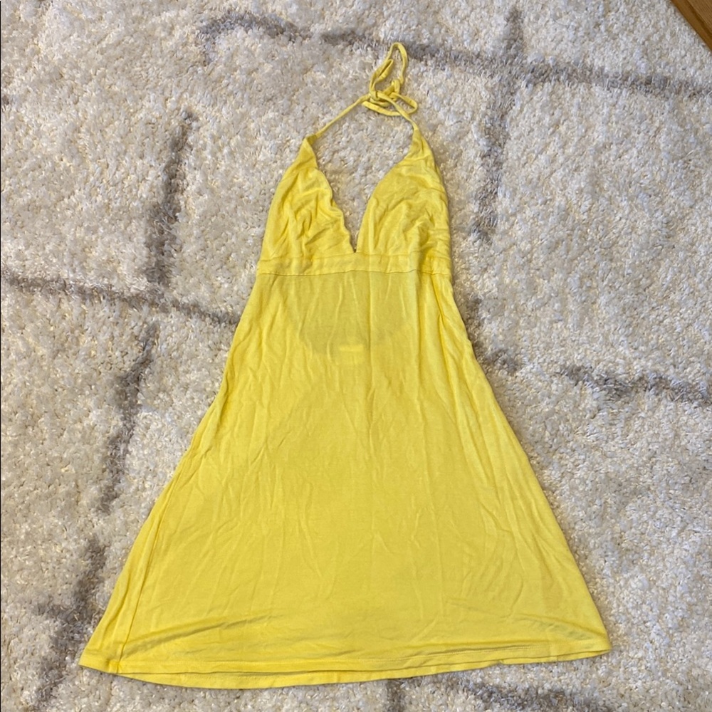 Lucky Brand Yellow Halter Dress / Swim Coverup